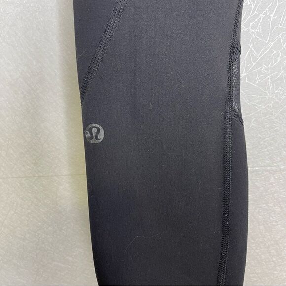 Lululemon 25” Inspire Tight II Mesh Zipper Leggings Black 4 - Picture 4 of 7